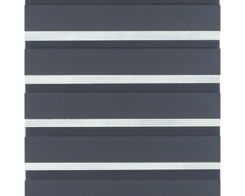 Store enrouleur double gris avec rayures horizontales