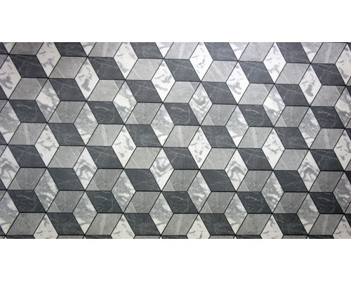 Tapis de protection de sol Vintage Floor 3D Cube gris blanc 40x65 cm Carreau décoratif avec motif géométrique en cube