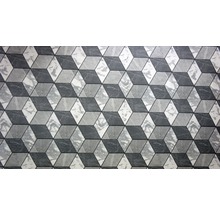 Bodenschutzmatte Vintage Floor 3D Cube grauweiß 65x100 cm