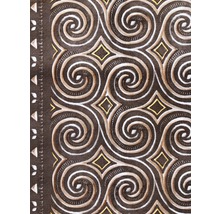 Motif avec spirales et losanges sur fond sombre
