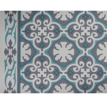 Bodenschutzmatte Vintage Floor Tile Runner türkis 65x100 cm
