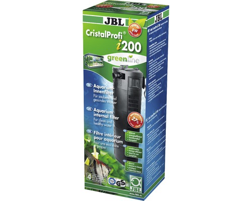 Filtre intérieur d’aquarium JBL CristalProfi i200 greenline JBL CristalProfi i200 filtre intérieur pour aquarium, emballage du produit