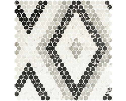Mosaïque pour piscine motif hexagonal 11 58x60,3cm décor constitué de 4 pces