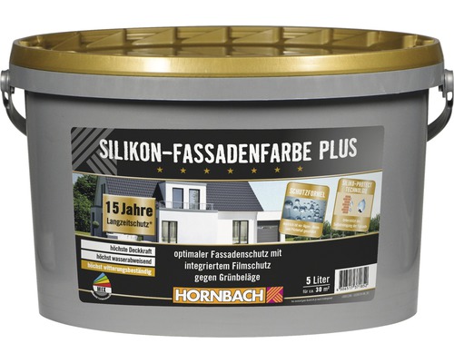 Peinture silicone HORNBACH pour façade Plus, blanc 5 l