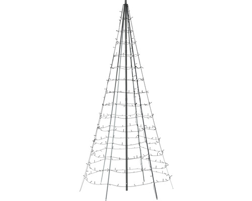 Sapin de Noël conique avec des lumières pour la décoration