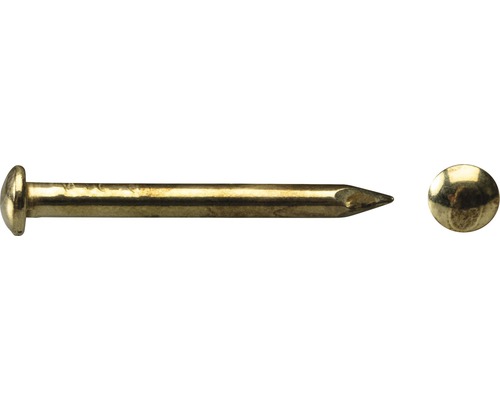 Tige à tête ronde 1,8x20 mm, laitonnée, 160 pièces