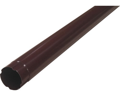 Tuyau de descente PRECIT acier rond brun chocolat RAL 8017 DN 87 mm 2000 mm