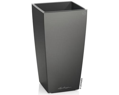 Pot Lechuza Cubi mini plastique 9x9x18 cm anthracite