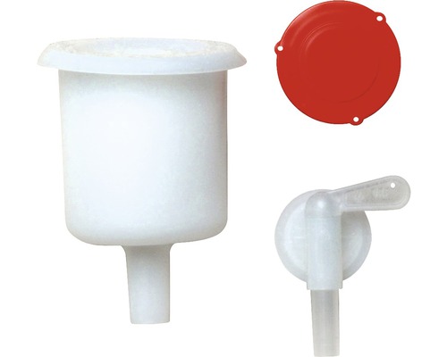 Accessoires pour conteneur IBC : Robinet de vidange, réservoir et couvercle