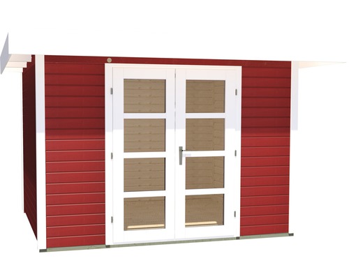 Abri de jardin en bois avec double porte