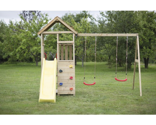 Tour de jeu avec toboggan et balançoire pour le jardin