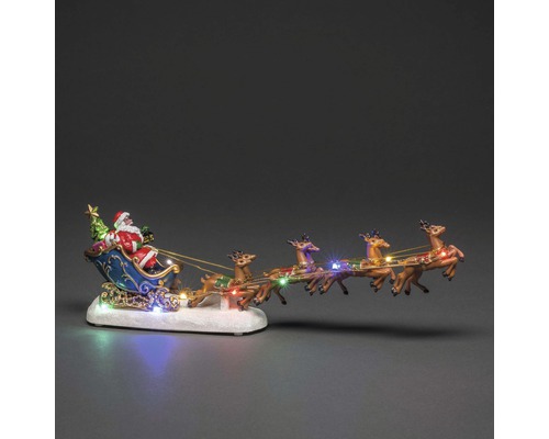 Scène Père Noël Konstsmide 10 LED couleur d'éclairage multicolore Scène Père Noël Konstsmide 10 LED couleur d'éclairage multicolore