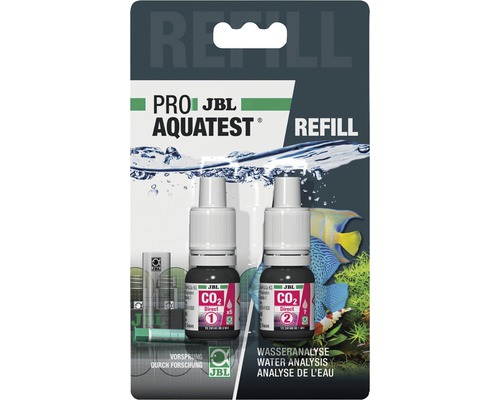 Test de l'eau JBL ProAquaTest CO2 Direct recharge de testeur JBL Pro Aquatest CO2 Direct, pack de recharge