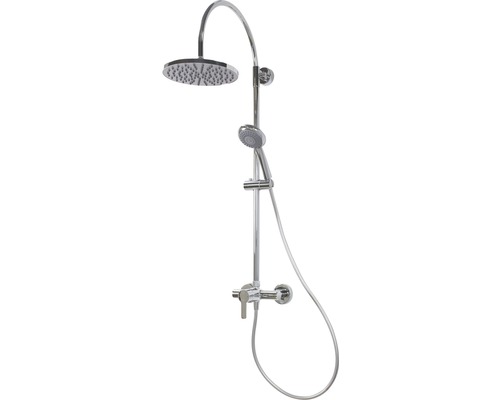 Colonne de douche avec mitigeur Breuer Aquamaxx 200 pomme haute ronde chrome 9240008000099