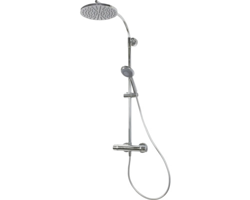 Colonne de douche avec thermostat Breuer Aquamaxx 320 pomme haute ronde chrome 9250008000099