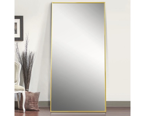 Miroir rectangulaire avec cadre doré