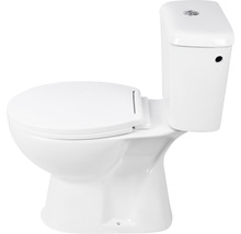 WC-Kombination Set Differnz Tiefspüler mit Spülrand Abgang senkrecht weiß glänzend mit WC-Sitz 38.500.01-thumb-2