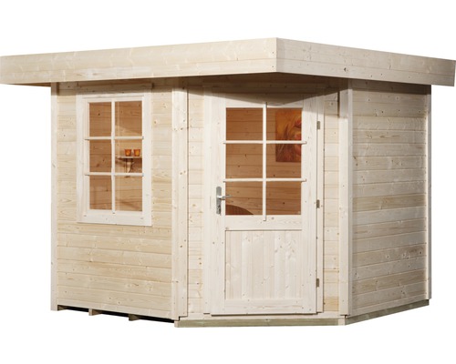 Abri de jardin en bois avec fenêtre et porte