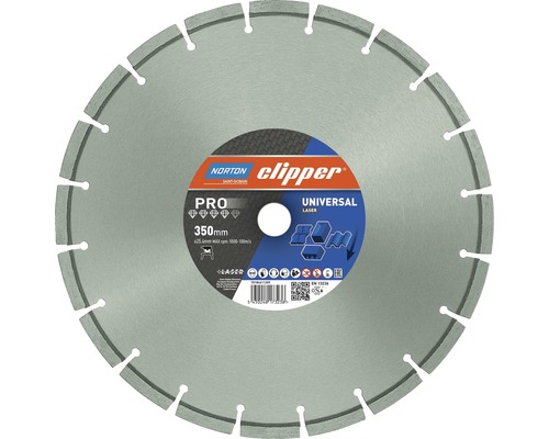 Disque diamanté Norton Clipper Pro Universal Laser Ø 350x25,4 mm Norton Clipper disque diamant, diamètre 350 millimètres