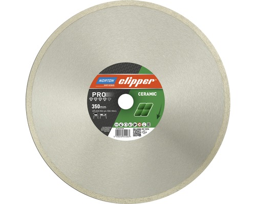 Disque diamanté Norton Clipper Pro Ceramic Ø 200x25,4 mm Norton Clipper Disque diamant Pro Ceramic, 350 millimètres de diamètre