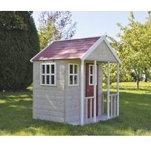 Maisonnette en bois avec véranda dans le jardin