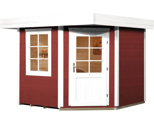Abri de jardin en bois avec fenêtre et porte