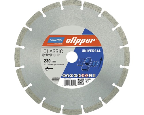 Disque diamanté Norton Clipper Classic Universal Ø 230x22,23 mm