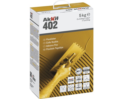 Colle flexible Akkit 402 C2 TE S1 5 kg Emballage Akkit 402 Colle flexible, 5 kg