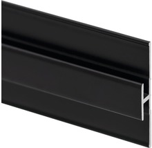 Detailansicht eines schwarzen H-Profils