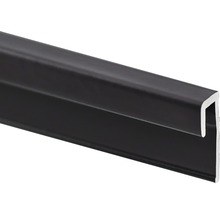 Profilé d'extrémité Decodesign carré 2550 mm noir-thumb-1