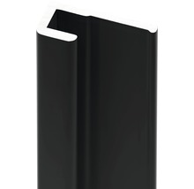 Profilé d'extrémité Decodesign carré 2550 mm noir-thumb-0