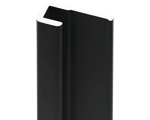 Profilé d'extrémité Decodesign carré 2550 mm noir