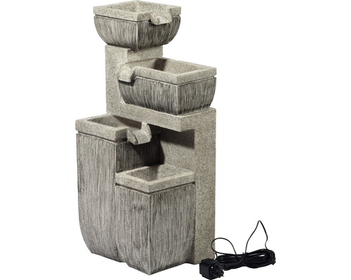 Brunnen mit vier Becken aus Stein für den Garten