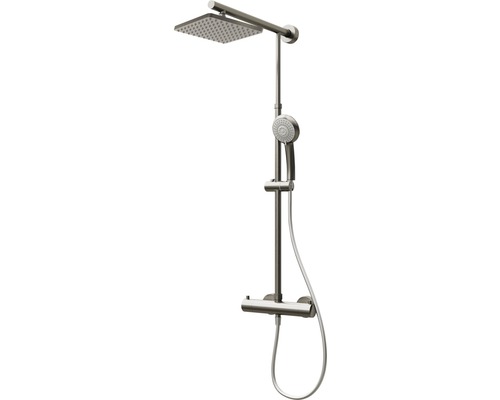 Colonne de douche avec thermostat Schulte Classic carré acier inoxydable D9641 90