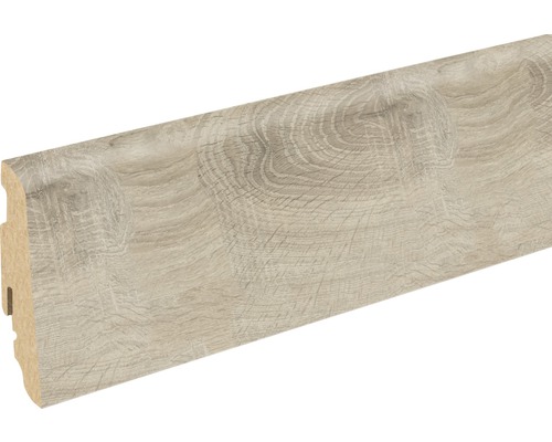 Sockelleiste Eiche foliert FOEI34E FU60L 19 x 58 x 2400 mm Sockelleiste mit Holzoptik