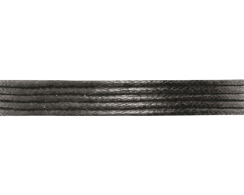 Corde en coton noir 1mm/5m