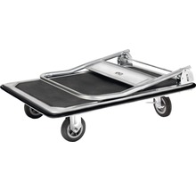 Chariot de transport plié avec quatre roues