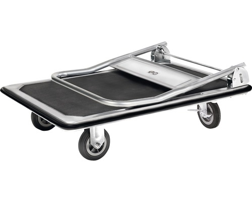 Chariot de transport plié avec quatre roues