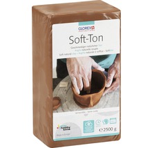 Glorex Soft-Ton, geschmeidige Modelliermasse mit 2500 Gramm Gewicht