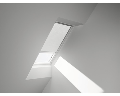 Store plissé alvéolaire VELUX blanc uni à entraînement solaire FSC U31 1045S Store plissé alvéolaire VELUX blanc uni à entraînement solaire FSC U31 1045S