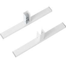 Deux fixations de radiateur blanches