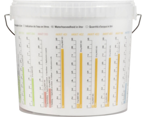 Eimer mit Volumenskala zur Messung von Flüssigkeiten