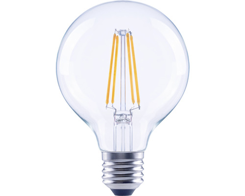 Lampe globe LED FLAIR à intensité lumineuse variable G80 E27/7W(60W) 806 lm 2700 K blanc chaud transparente