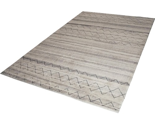 Tapis à rayures et motifs en zigzag