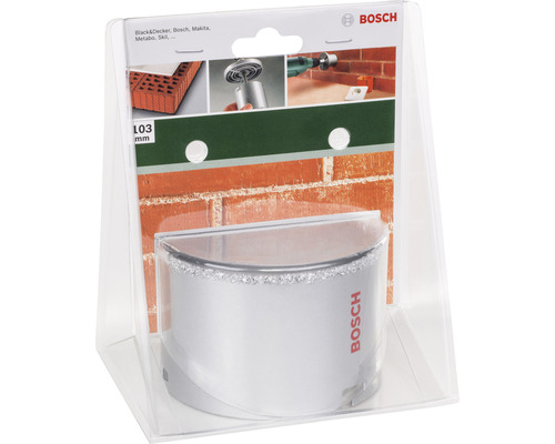 Scie cloche Bosch de 103 millimètres de diamètre dans son emballage