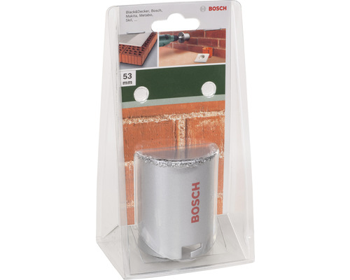 Scie cloche Bosch de 53 millimètres de diamètre dans son emballage