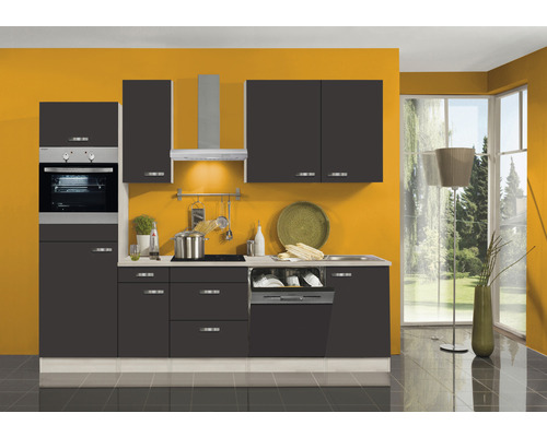 Optifit Küchenzeile mit Geräten Faro220 anthrazit akazie cm zerlegt HORNBACH 270 matt Frontfarbe Korpusfarbe - Luxemburg