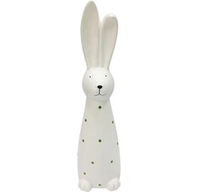 Dekofigur Hase aus Keramik mit Punkten