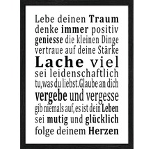 Gerahmtes Bild Lebensweisheit 33x43 cm