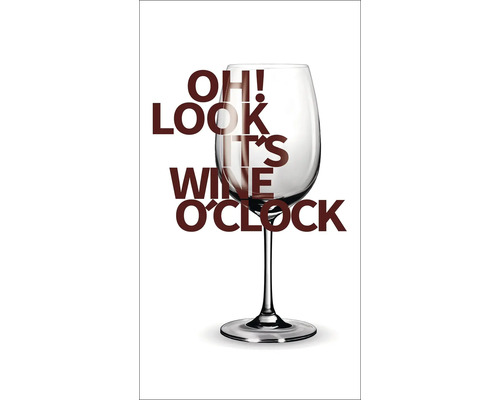 Panneau décoratif Wine O'Clock 15x30 cm